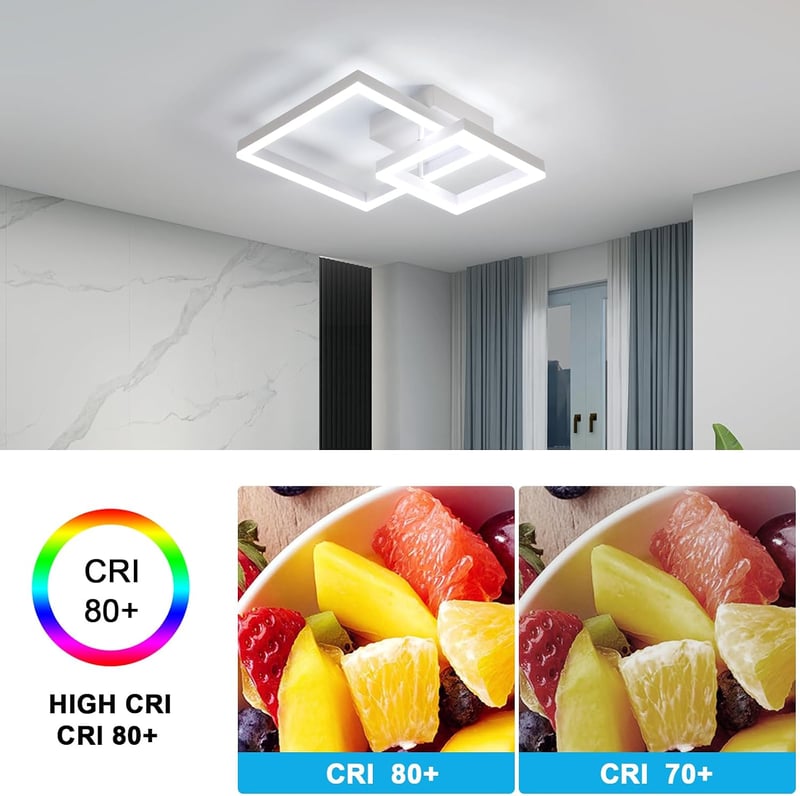 DELIPOP 36 W LED mennyezeti lámpa négyzet fehér 4050 lm 6500 K hideg fehér modern hálószoba nappali erkély