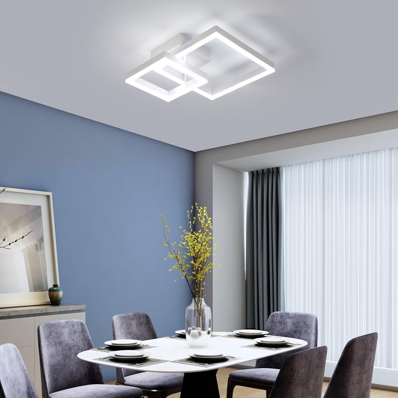 DELIPOP 36 W LED mennyezeti lámpa négyzet fehér 4050 lm 6500 K hideg fehér modern hálószoba nappali erkély