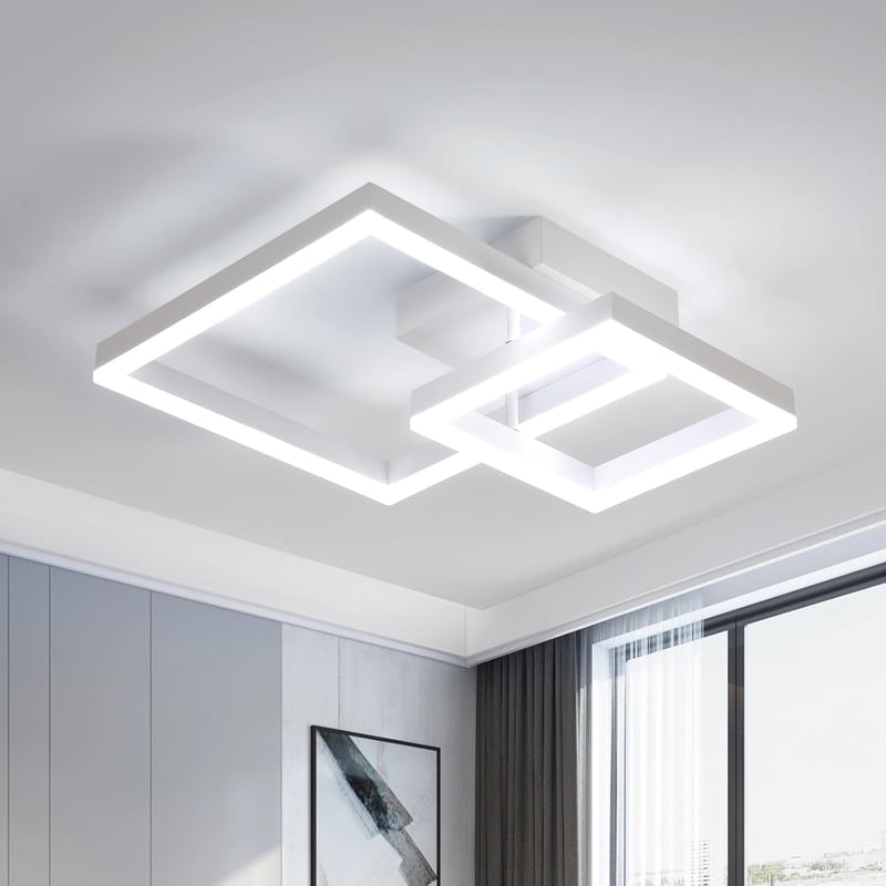 DELIPOP 36 W LED mennyezeti lámpa négyzet fehér 4050 lm 6500 K hideg fehér modern hálószoba nappali erkély