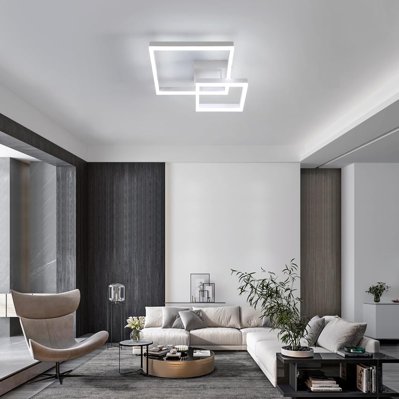 DELIPOP 36 W LED mennyezeti lámpa négyzet fehér 4050 lm 6500 K hideg fehér modern hálószoba nappali erkély