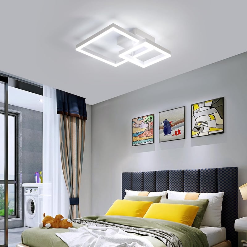 DELIPOP 36 W LED mennyezeti lámpa négyzet fehér 4050 lm 6500 K hideg fehér modern hálószoba nappali erkély