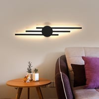 DELIPOP LED fali lámpa modern hosszú kialakítás fekete 24 W 2700 lm 3000 K meleg fehér 58 cm folyosóra lépcsőházba 1