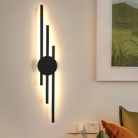 DELIPOP LED fali lámpa modern hosszú kialakítás fekete 24 W 2700 lm 3000 K meleg fehér 58 cm folyosóra lépcsőházba 8