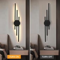 DELIPOP LED fali lámpa modern hosszú kialakítás fekete 24 W 2700 lm 3000 K meleg fehér 58 cm folyosóra lépcsőházba 4