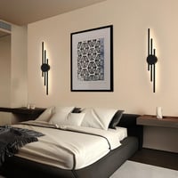 DELIPOP LED fali lámpa modern hosszú kialakítás fekete 24 W 2700 lm 3000 K meleg fehér 58 cm folyosóra lépcsőházba 6
