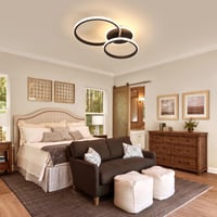 DELIPOP LED stropna svjetiljka 42W 4725LM crna 3000K toplo bijelo svjetlo za dnevni boravak 7