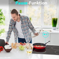DELITEER 4 égőfejes üvegkerámia főzőlap 59 cm, 6000 W, érintésvezérlés 7