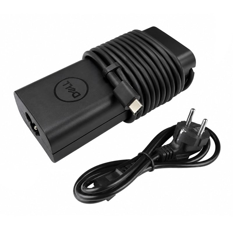 Nabíjací adaptér Dell 65W USB-C s napájacím káblom, 100-240V, 20V/3.25A, čierny, kompatibilný s modelmi Latitude, XPS, Inspiron, Precision a Vostro