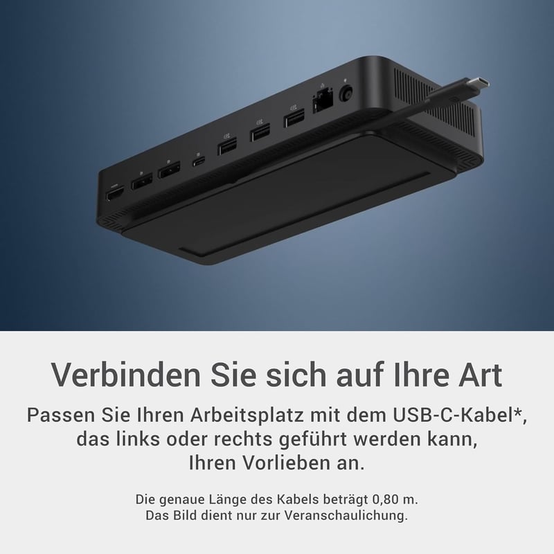 Dell Pro Dock WD25 USB-C dokkoló 100W töltéssel, 4 kijelző, DP 1.4, HDMI 2.1 - Pro Dock - WD25