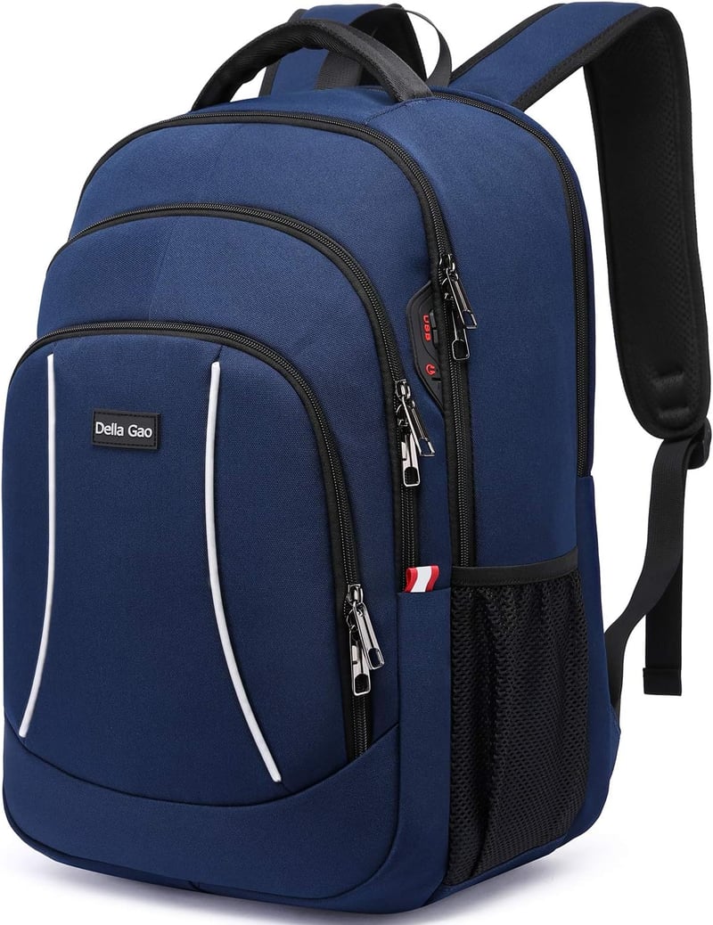Della Gao 17.3" Laptop Hátizsák Vízálló Utazási Munka Hátizsák Férfi Női Kék