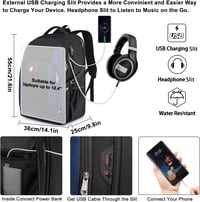 Della Gao Vízálló Laptop Hátizsák USB Töltőporttal - Unisex Üzleti és Iskolai Hátizsák Férfiaknak és Nőknek, Utazáshoz és Munkához 7