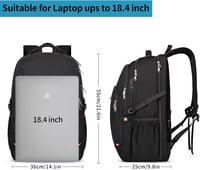 Della Gao Vízálló Laptop Hátizsák USB Töltőporttal - Unisex Üzleti és Iskolai Hátizsák Férfiaknak és Nőknek, Utazáshoz és Munkához 2