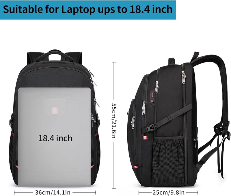Della Gao Vízálló Laptop Hátizsák USB Töltőporttal - Unisex Üzleti és Iskolai Hátizsák Férfiaknak és Nőknek, Utazáshoz és Munkához