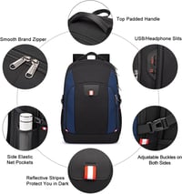 Della Gao Vízálló Laptop Hátizsák USB Töltőporttal - Unisex Üzleti és Iskolai Hátizsák Férfiaknak és Nőknek, Utazáshoz és Munkához 4