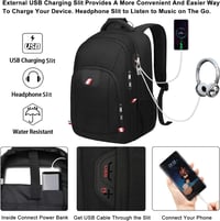 Della Gao Vízálló Laptop Hátizsák USB Töltőporttal - Unisex Üzleti Táska Iskolába, Munkába és Utazáshoz, 50 cm 2
