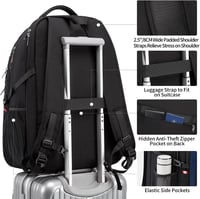 Della Gao Vízálló Laptop Hátizsák USB Töltőporttal - Unisex Üzleti és Iskolai Hátizsák Férfiaknak és Nőknek, Utazáshoz és Munkához 6