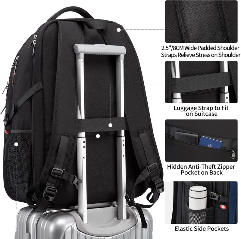 Della Gao Vízálló Laptop Hátizsák USB Töltőporttal - Unisex Üzleti és Iskolai Hátizsák Férfiaknak és Nőknek, Utazáshoz és Munkához