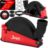 DELPHI Porelszívó Burkolat Sarokcsiszolóhoz 115/125 mm - Állítható Vágásmélység, Fém Konstrukció, Adapter Készlettel 1