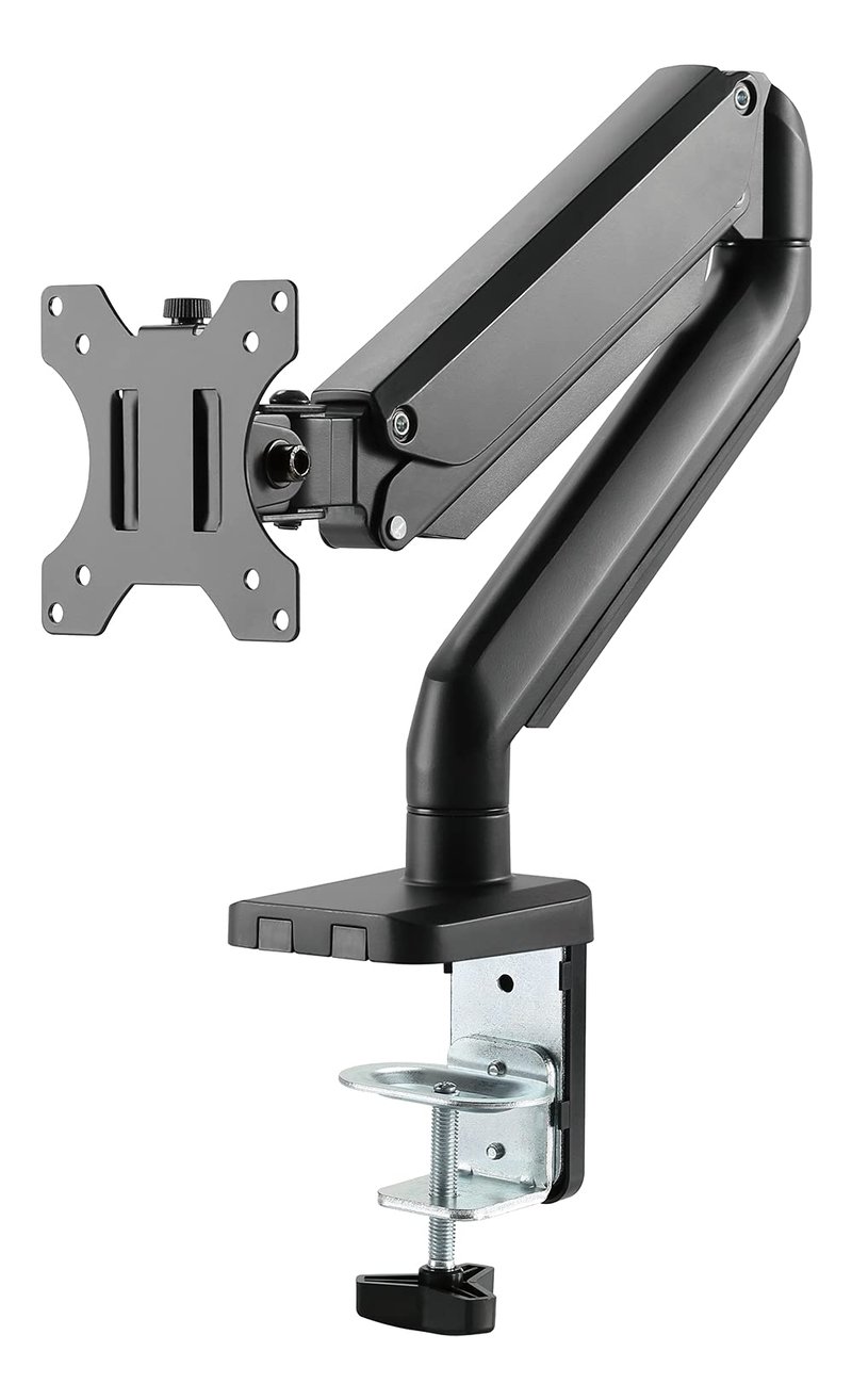 Suport de birou pentru monitor plat de 32 inchi Deltaco ARM-0350 cu clemă și șurub, negru