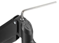 Suport de birou pentru monitor plat de 32 inchi Deltaco ARM-0350 cu clemă și șurub, negru 6