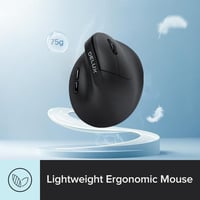 DELUX Ergonomikus Vertikális Vezeték Nélküli Egér Kicsi Kézhez, 6 Gomb, 2400 DPI 4