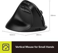 DELUX M618MINI bal kezes ergonomikus vezeték nélküli egér, függőleges, csendes, 4000 DPI 7
