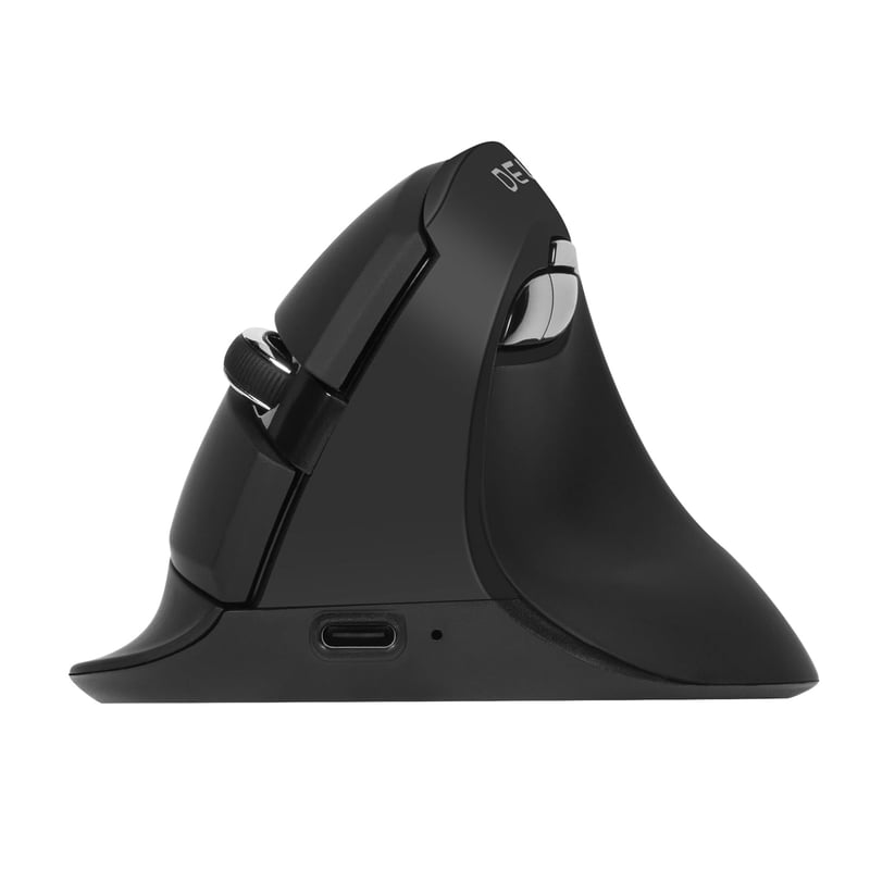 DeLUX M618MINI Ergonomická Bezdrôtová Myš - Nabíjateľná Vertikálna Myš pre Malé Ruky, 6 Tlačidiel, 4000 DPI, Bluetooth 5.2/2.4G Duálny Režim