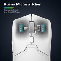 DELUX M800PRO Wireless Gaming Egér 26000DPI PAW3395 Szenzor Fehér 4