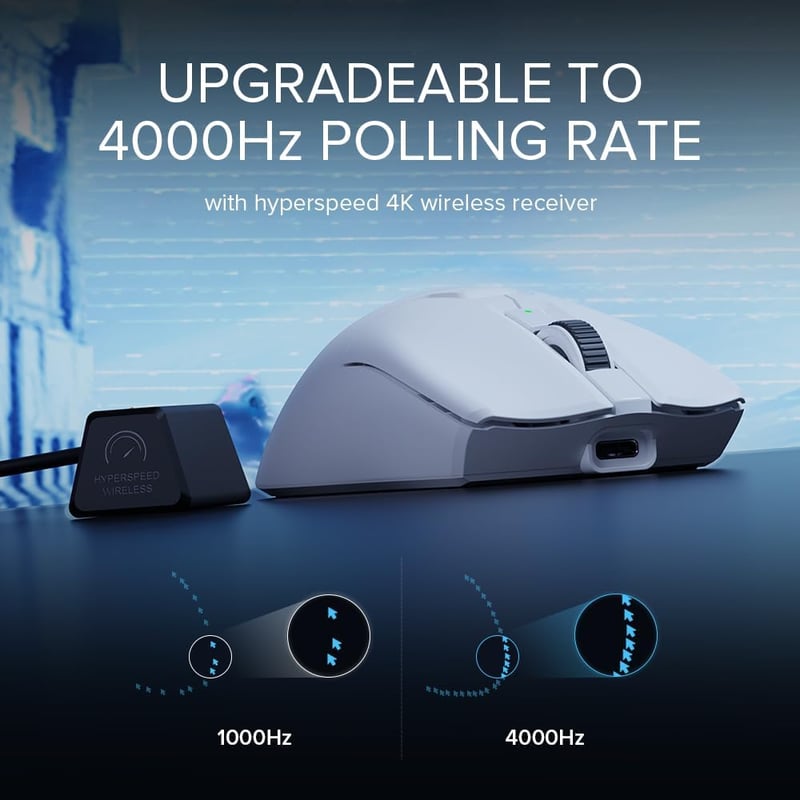 DeLUX M800Ultra Vezeték Nélküli Gaming Egér, 55g Könnyű, 26000 DPI PAW3395 Szenzor, 1000Hz, 120 Óra Akkumulátor, Tri-Mode, Fehér
