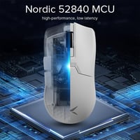 DeLUX M800Ultra Vezeték Nélküli Gaming Egér, 55g Könnyű, 26000 DPI PAW3395 Szenzor, 1000Hz, 120 Óra Akkumulátor, Tri-Mode, Fehér 6