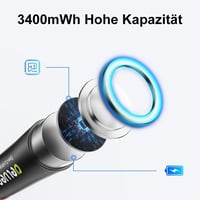 Delyeepow USB-C AA Lítium Akkumulátor 1.5V 3400mWh Gyorstöltős 4db 3
