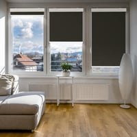 DENFOON Napelemes Elektromos Sötétítő Roló - Fúrás Nélküli Klemmfix Rendszer, Hőszigetelő, Távirányítós, Újratölthető Akkumulátor, Fekete, A 7