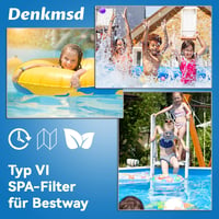 Denkmsd VI Medence Szűrőbetét Spa Pumpához 4 db Csomag 7