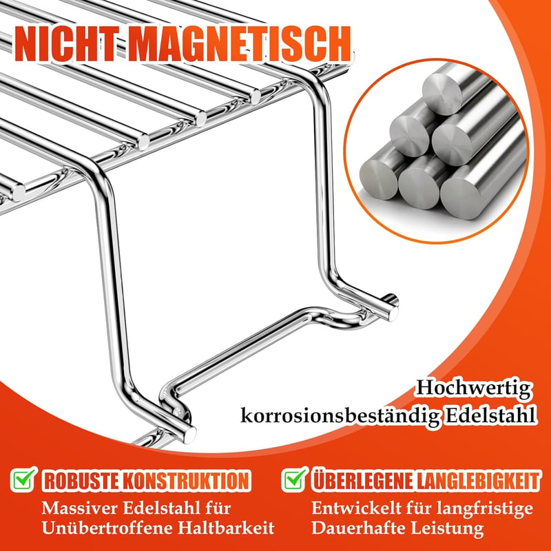 Denmay 47 cm rozsdamentes melegítő rács Weber Spirit E210 E220 S210 S220 grillhez