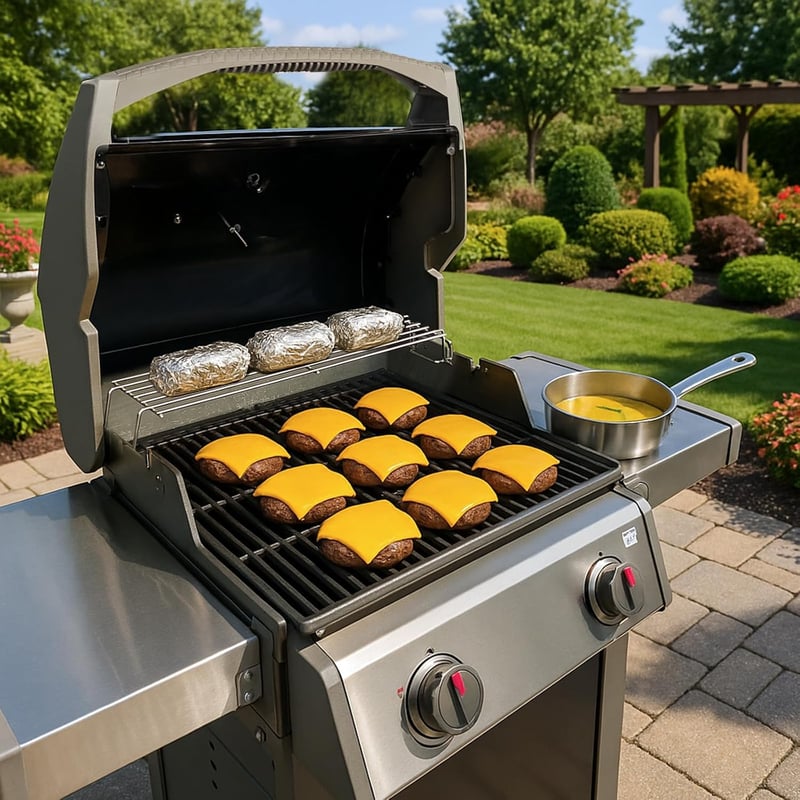 Denmay 47 cm rozsdamentes melegítő rács Weber Spirit E210 E220 S210 S220 grillhez