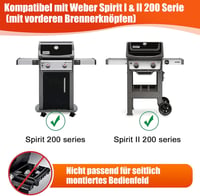 Denmay 47 cm rozsdamentes melegítő rács Weber Spirit E210 E220 S210 S220 grillhez 3