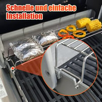 Denmay 47 cm rozsdamentes melegítő rács Weber Spirit E210 E220 S210 S220 grillhez 5