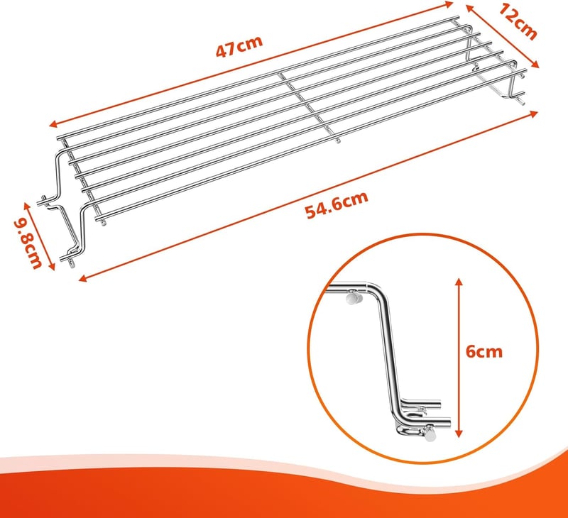 Denmay 47 cm rozsdamentes melegítő rács Weber Spirit E210 E220 S210 S220 grillhez