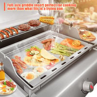 Denmay 58,6 x 44 cm Plancha Grillező Lap Weber Spirit 300 Sorozathoz - Univerzális Vaslemez E310 E320 E330 S310 S320 S330 Modellekhez 6