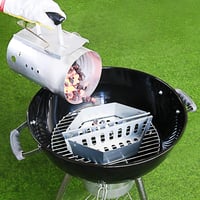Denmay 7403 Begyújtó Kosár Weber 57 cm-es Grillhez - 2 db-os Szett One Touch és Master Touch Modellekhez, Füstölő Funkcióval 8