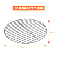 Grilový rošt Denmay 7432 a rošt na drevené uhlie 7440 pre 47 cm grily na drevené uhlie Weber – kompatibilné s One-Touch, Bar-B Kettle, Smokey Mountain, Jumbo Joe, vrátane 1 teplomera 3