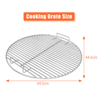 Grilový rošt Denmay 7432 a rošt na drevené uhlie 7440 pre 47 cm grily na drevené uhlie Weber – kompatibilné s One-Touch, Bar-B Kettle, Smokey Mountain, Jumbo Joe, vrátane 1 teplomera 2