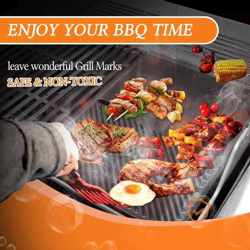 Denmay Öntöttvas Grillező Lap 44x30cm Weber Spirit E/S 310 320 330 Genesis Silver SmokeFire EX4 EX6 Kompatibilis