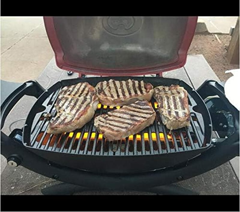 Denmay öntöttvas grillrács Weber Q300 Q320 Q3000 Q3200 gázgrillhez 2db