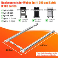 Arzător pentru grătar din oțel inoxidabil Denmay pentru modelele Weber Spirit E-210, E-220, S-210, S-220 2