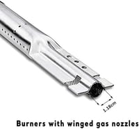 Denmay Univerzális Gázgrill Égőfej Készlet - 31-42 cm Rozsdamentes Acél Pótalkatrész Landmann, Tepro, Charbroil Grillekhez - 4 db 3