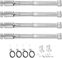 Denmay Univerzális Gázgrill Égőfej Készlet - 31-42 cm Rozsdamentes Acél Pótalkatrész Landmann, Tepro, Charbroil Grillekhez - 4 db 1