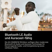 Bezdrôtové slúchadlá Denon AH-C840NCW True Wireless s aktívnym potlačením hluku, vodoodolné, krištáľovo čistá kvalita hovorov – čierne 7
