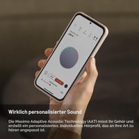 Bezdrôtové slúchadlá Denon PerL, personalizovaný zvuk, potlačenie hluku, vodoodolné, vstavaný mikrofón, dlhá výdrž batérie, biela 7