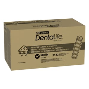 Dentalife štapići za njegu zubi za pse protiv zubnog kamenca, za pse srednje veličine, 84 komada (2 x 42 štapića)